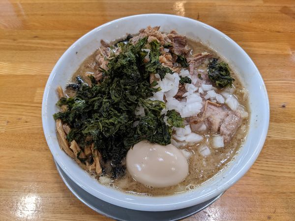 「特製中華そば（大盛、中脂）1250円」@中華そば136の写真