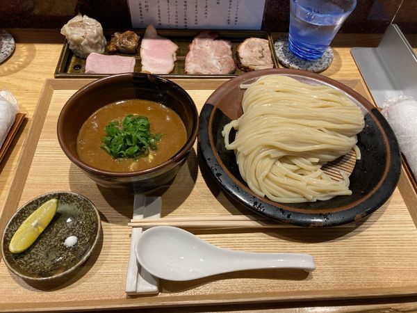 「つけめん大・特選全部乗せ・塩とへべす」@中華蕎麦 とみ田の写真