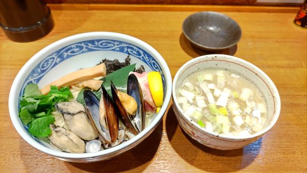 「貝三昧　塩つけそば　限定」@寿製麺よしかわ 川越店の写真