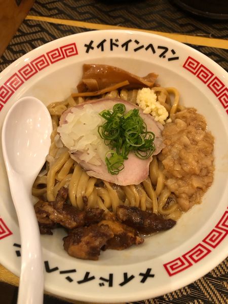 「油そば　背脂　瓶ビール」@メイドインヘブンの写真