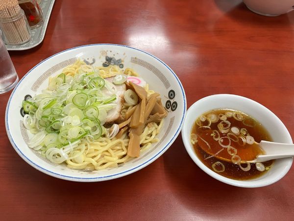 「油そば(並)ネギ盛＋スープ」@珍々亭の写真