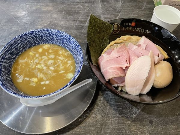 「上鶏つけそば(250g)」@自家製麺 オオモリ製作所の写真