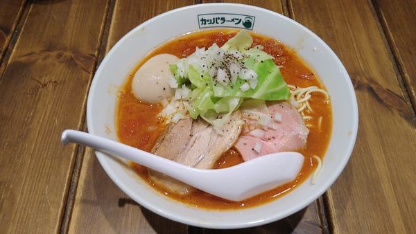 「味玉とまとらーめん(チーズごはんセット)¥1200-」@カッパラーメンセンターの写真