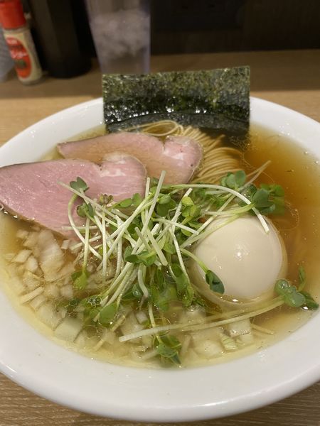 「味玉煮干（白）980円」@一番だしラーメン しんせんの写真