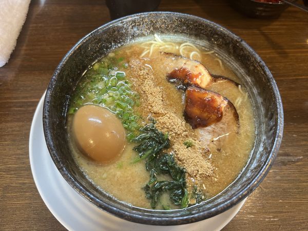 「どらたま 880円＋替え玉120円」@麺屋どらいちの写真