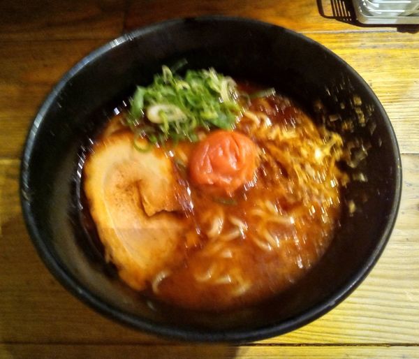 「南高梅ラーメン　麺大盛り」@麺や 幸村の写真