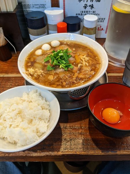 「秘境セット＋うずら３個」@秘境タンメン かし山の写真