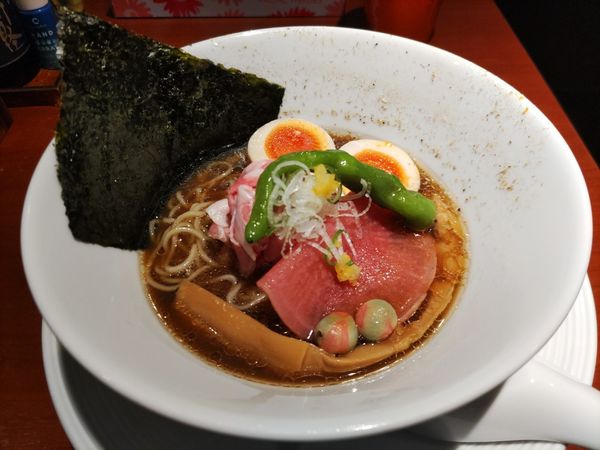 「真昆布水×八戸産煮干し出汁冷しらぁ麺」@酒肴場 屯の写真