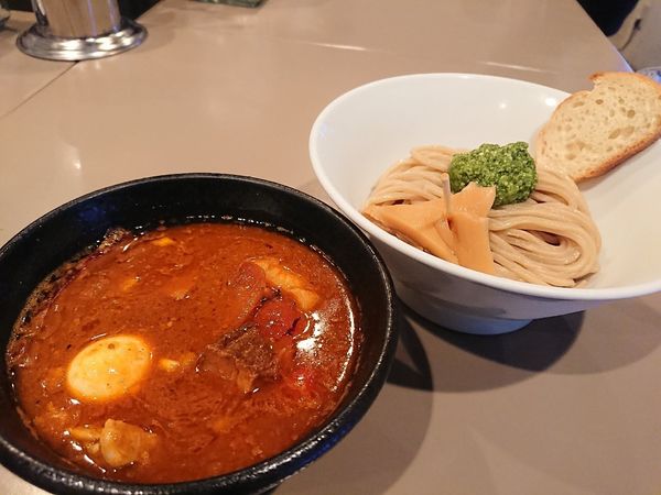 「特製海老トマトつけ麺」@つけ麺 五ノ神製作所の写真