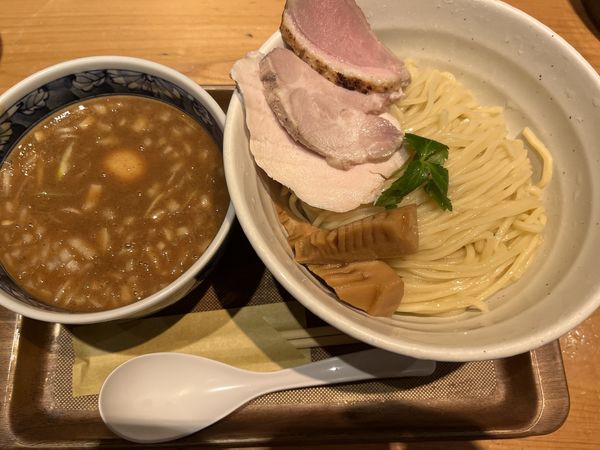 「特製濃厚鶏つけ麺大盛」@新橋 纏 不動前店の写真