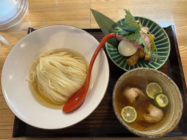 「濃厚清湯白醤油つけ麺(全部入り) 1,280円」@自家製麺 くろ松の写真