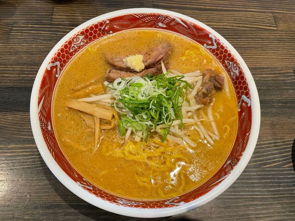 「味噌ラーメン、大盛」@麺屋 朱雀の写真
