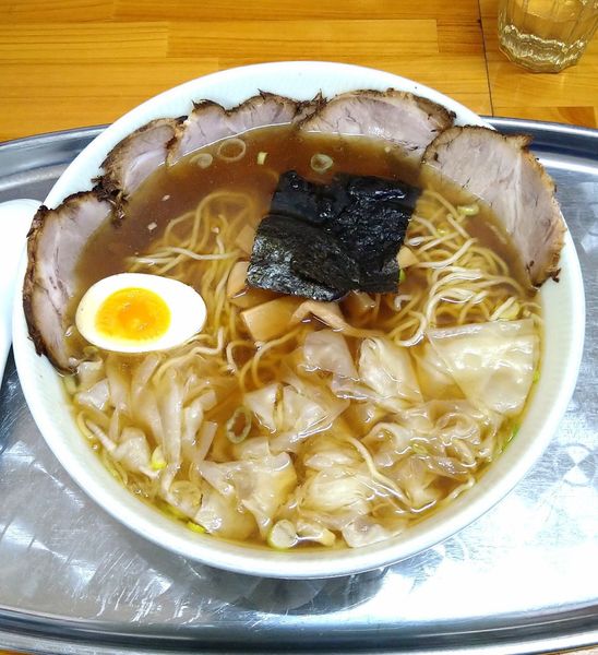 「チャーシューワンタン麺(中盛り) 1200円」@川越大勝軒の写真