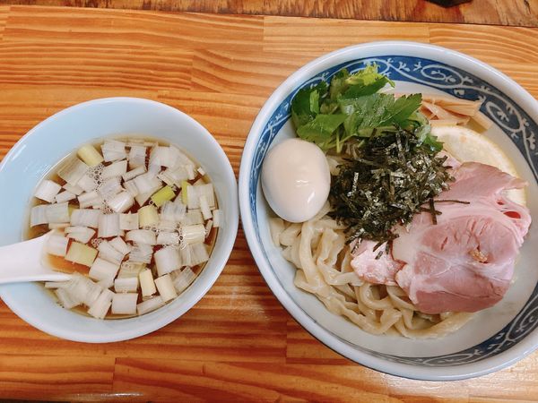 「【限定Ａ】超極太手もみ麺の淡麗にぼしつけめん（大盛）」@中華そば よしかわの写真