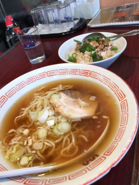 「チャーシュー丼ラーメンセット」@中華 国振の写真