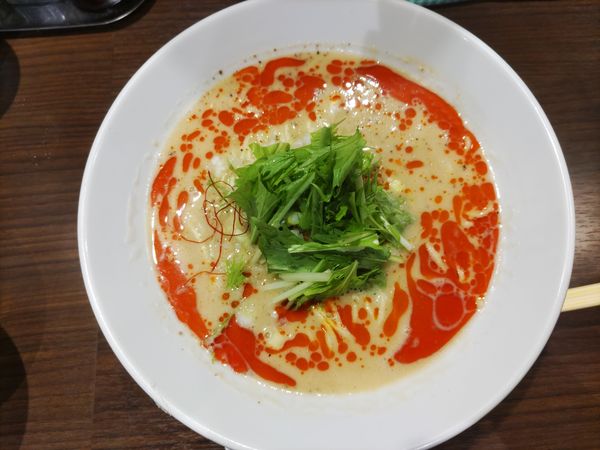 「担々麺(白、3辛)」@うさ担 浦和本店の写真