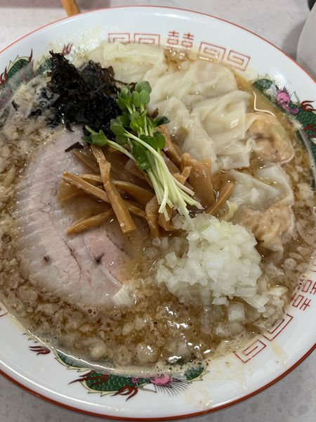 「背脂煮干し味噌らぁ麺(平打ち手揉み麺)」@ラーメン星印の写真