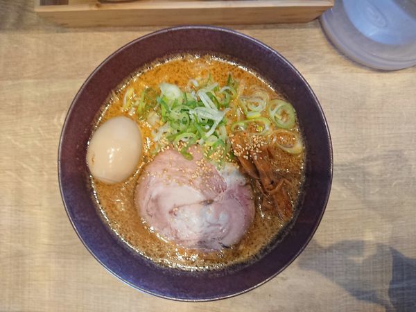 「赤味噌ラーメン＋味玉」@九段下 中路の写真