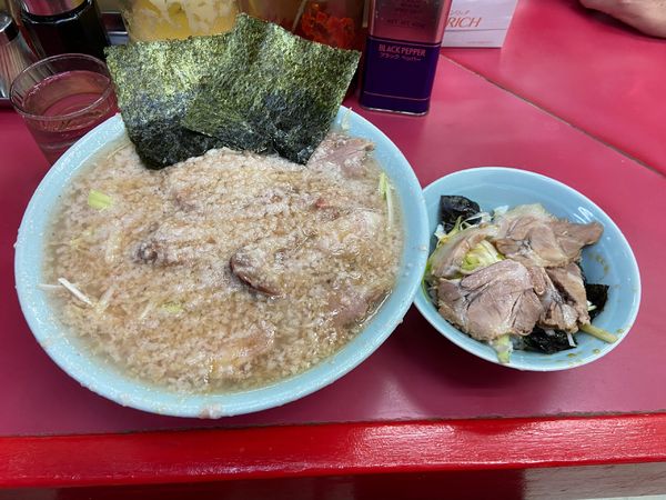 「ネギチャーシューメン　中盛　コテコテ　チャーシュー　トッピング」@ラーメンショップ 牛久結束店の写真