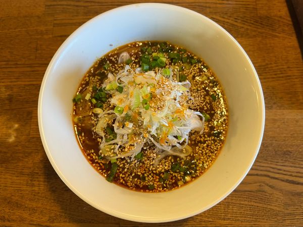 「べんべらとまと担々麺(中辛)+ご飯普通盛り」@べんべら庵の写真