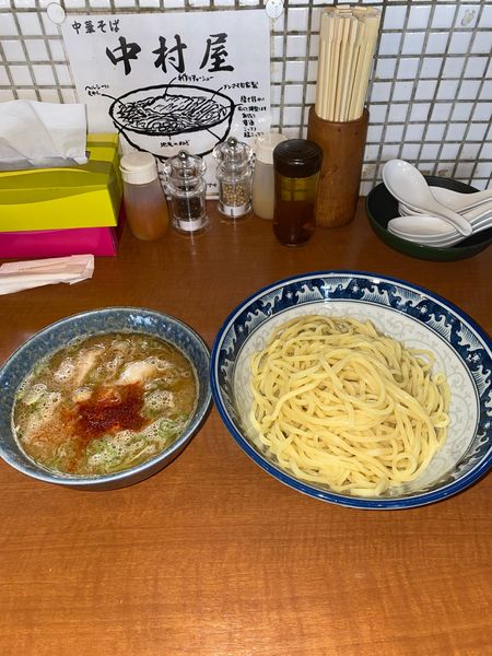「つけめん大盛味付玉子¥1,020円」@中華そば 中村屋の写真