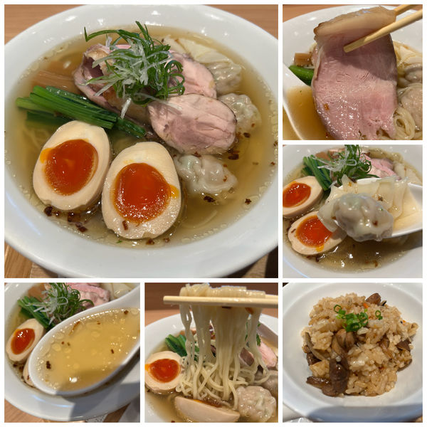 「【らーめん鉢ノ葦葉】特製塩らー麺 1900円地鶏と岩中ポーク」@ラーメンWalkerキッチンの写真