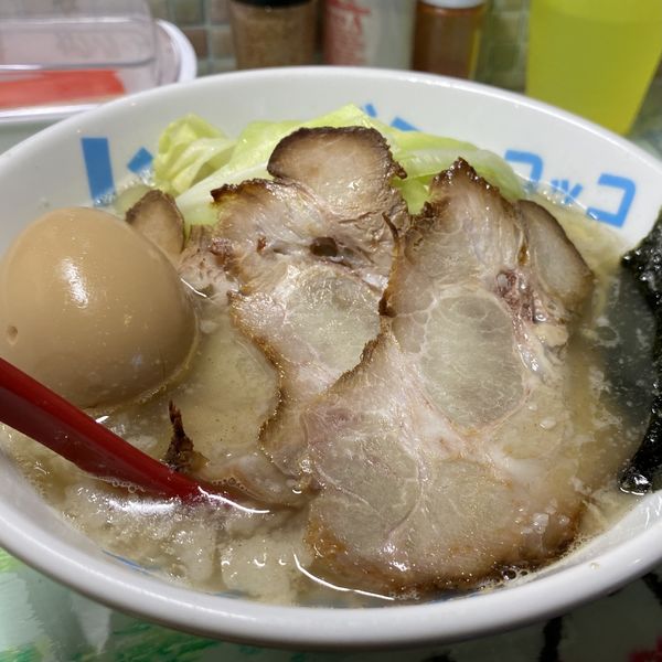 「朝ラー塩魚貝煮干し大盛＋のり明太ごはん」@ハイデン.コッコFACTORYサマンサ・タマサの写真