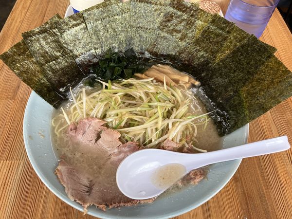 「ねぎ塩(中)＋のり」@◯つばき食堂の写真