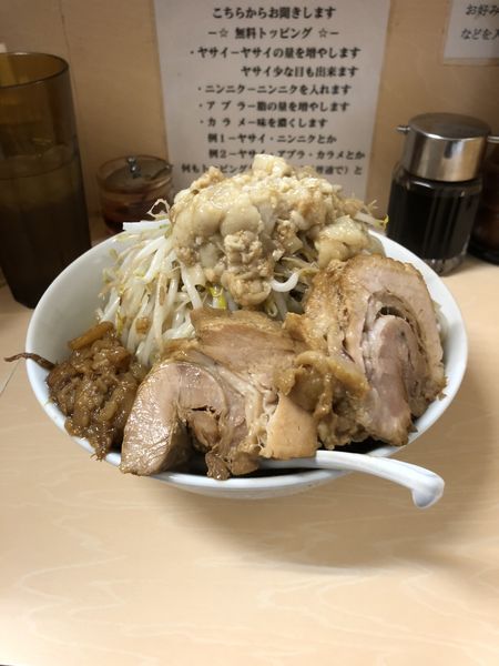 「ラーメン　ヤサイ少し多め　アブラ」@自家製ラーメン 大者の写真