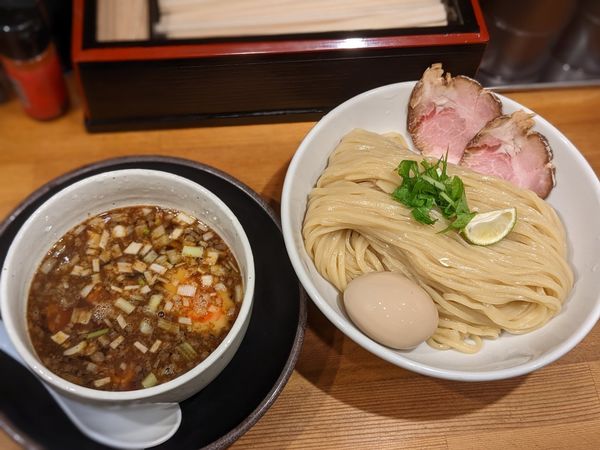 「鶏モツつけ麺」@清麺屋の写真