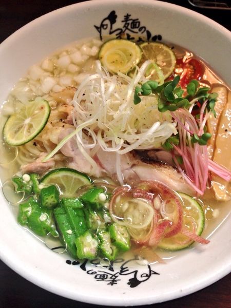 「冷しあご出汁そば（850円）限定」@麺のようじの写真