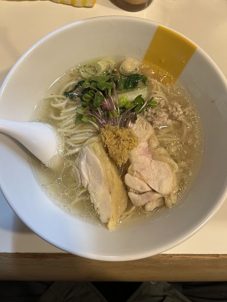 「塩生姜らー麺900円」@塩生姜らー麺専門店 MANNISH 浅草店の写真