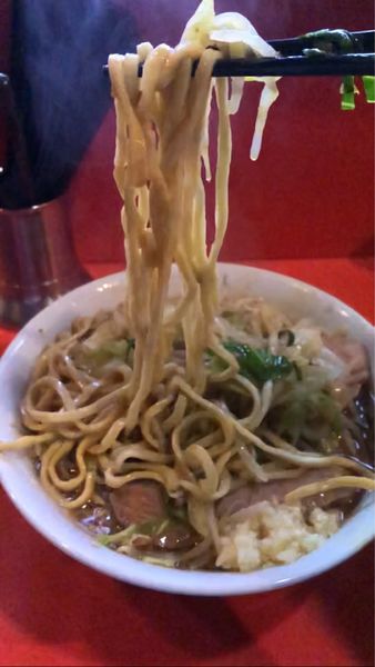 「ラーメン　麺少なめ全部」@ラーメン二郎 仙川店の写真