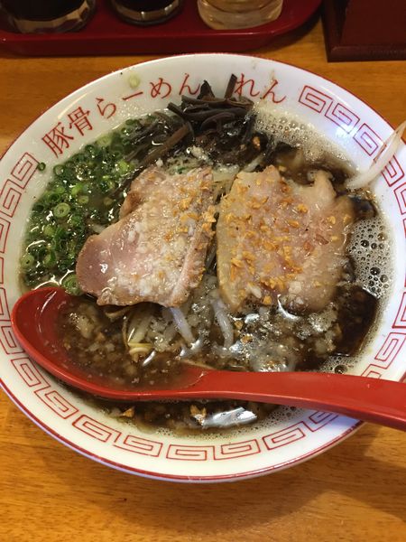 「熊本らーめん　790円　替玉　100円」@豚骨らーめん れんの写真