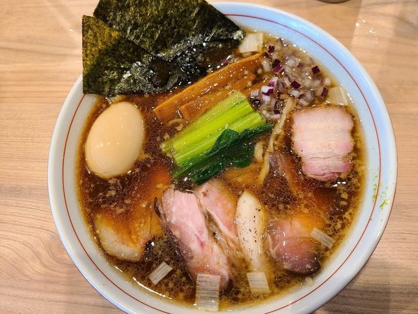 「特製手揉み中華そば」@麺処 にし尾の写真