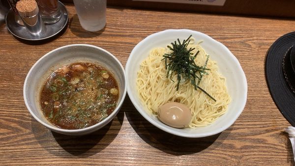 「味玉つけめん中盛り1,100円」@中華そば うめやの写真