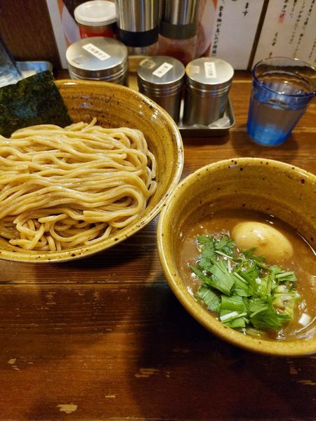 「ベジポタ味玉入りつけ麺大盛1000円」@ベジポタつけ麺 えん寺の写真