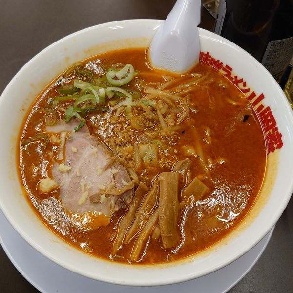 「辛味噌ラーメン930円」@味噌ラーメン山岡家 苫小牧店の写真