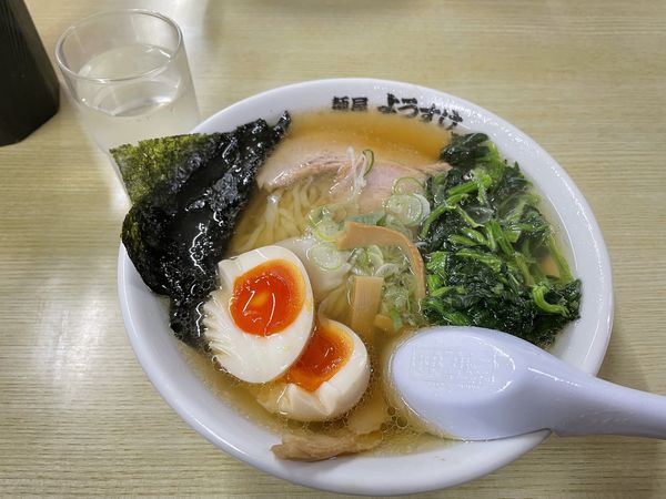 「ラーメン＋煮玉子、ほうれん草」@麺屋 ようすけの写真