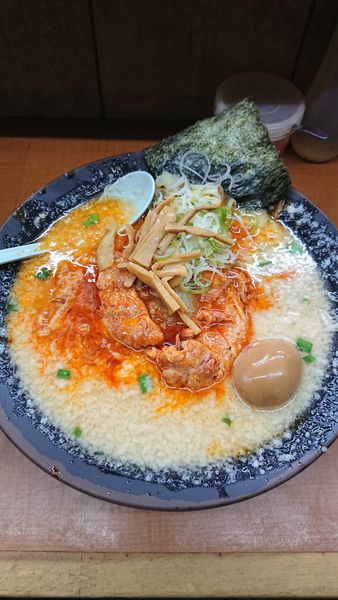 「ミソホルモン+ホルモン単品」@屋台ラーメンとんこつ貴生 稔台店の写真