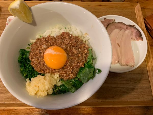 「スパイシーまぜそばRED」@中華蕎麦 はざまの写真