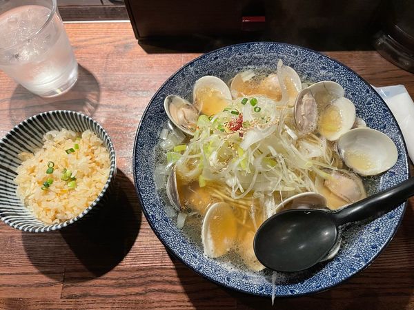 「はまぐりラーメン＋ミニ帆立ご飯」@和風楽麺 四代目 ひのでやの写真