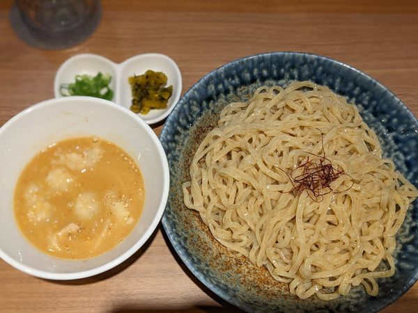 「限定信州トリプル味噌鶏白湯つけsoba300gとシマチョウ」@鶏Soba Toraやの写真