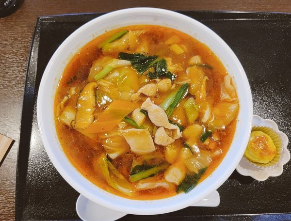 「【期間限定】もつと冬野菜のあんかけスタミナ酸辣湯麺」@四川旬菜ダイニング Taikohの写真