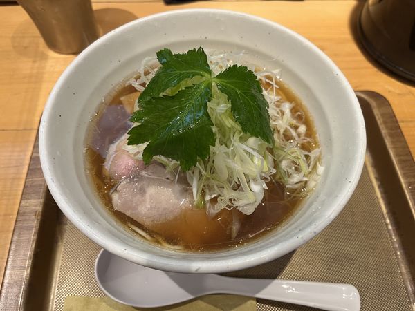 「平子煮干そば　長葱」@新橋 纏 不動前店の写真