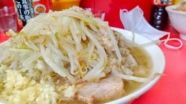 「#ラーメン #600円 #ニンニクアブラ」@ラーメン二郎 三田本店の写真