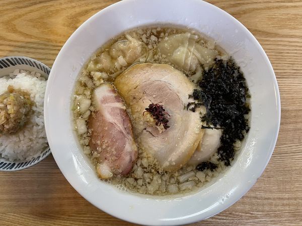 「醤油そば＋生姜めし」@麺 㐂色の写真