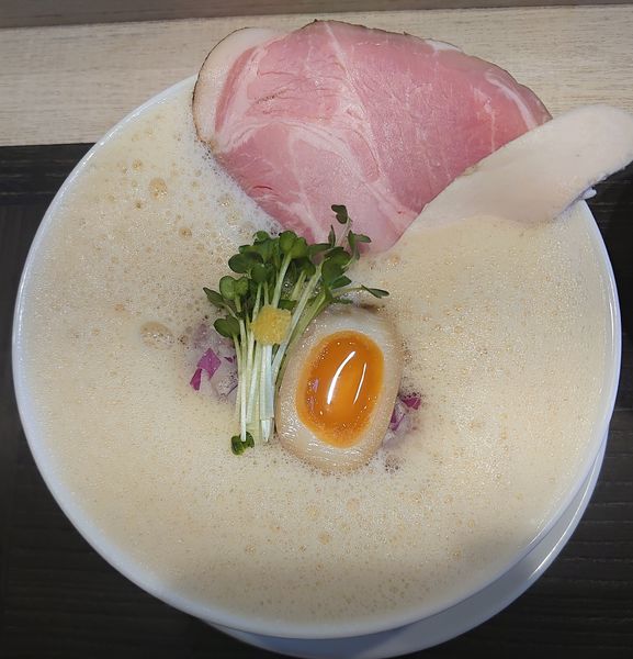 「鶏白湯泡ramen～醤油～(1100円)」@鶏白湯泡ramenたまきの写真