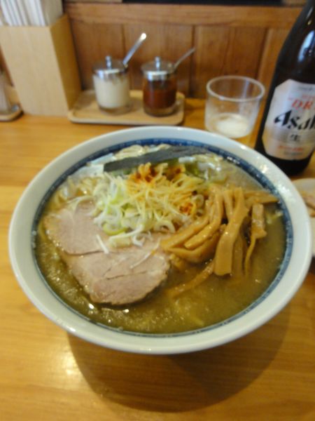 「塩ラーメン1000円中少、🍺650円」@自家製中華そば としおかの写真