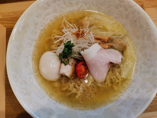 「特製塩そば」@小麦そば 池の写真